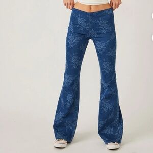 free people Penny Pull- On Printed Flares